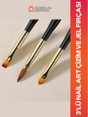 Misyul Jel & Nail Art Fırça Seti 3'lü