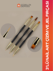 Misyul Jel & Nail Art Fırça Seti 3'lü
