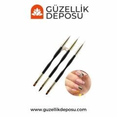 Misyul Jel & Nail Art Fırçası 3'lü