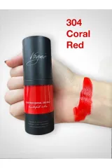 304 Coral Red Kalıcı Makyaj Dudak Pigmenti - PMU Boyası, Profesyonellere Özel, Yoğun Pigment 20ml