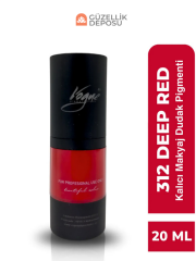 312 Deep Red Kalıcı Makyaj Dudak Pigmenti - PMU Boyası, Profesyonellere Özel, Yoğun Pigment 20ml
