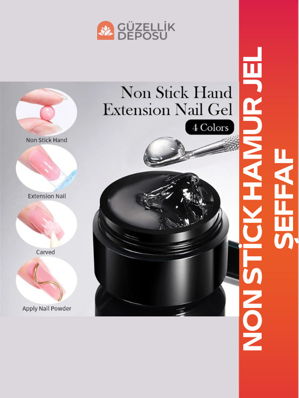 Protez Tırnak Non Stick Hamur Jel Şeffaf