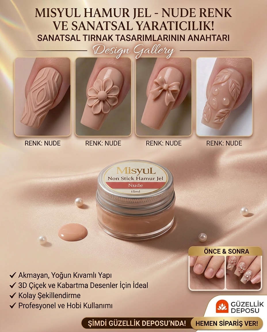 Protez Tırnak Non Stick Hamur Jel Nude