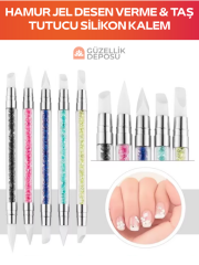 Hamur Jel Desen Silikon Fırçası Kalemi, Taş Tutucu Kalem, Nail Art Silikon Kalem