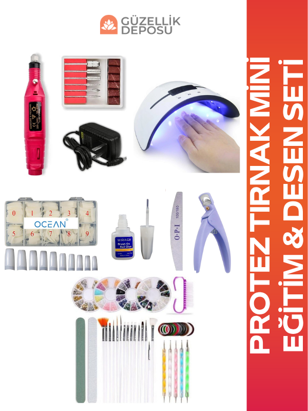 Protez Tırnak Mini Eğitim Seti Tırnak Desen Verme Seti