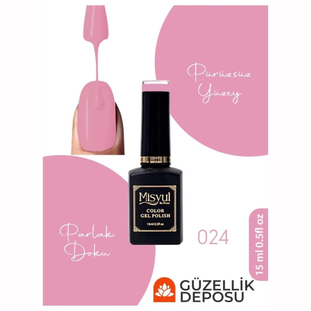 Misyul Nail Art Uv Led Kalıcı Oje 15ml 024