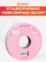 Staleks Pro Plastik Bobin İçin EXPERT Yedek PapmAm Beyaz Bant Törpü Bloğu, 180 Grit