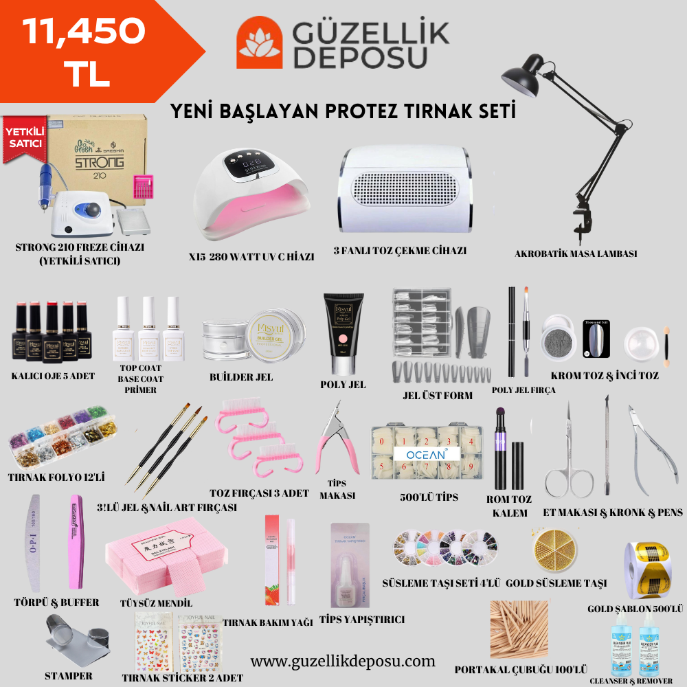 Yeni Başlayan En Kapsamlı Protez Tırnak Seti 10