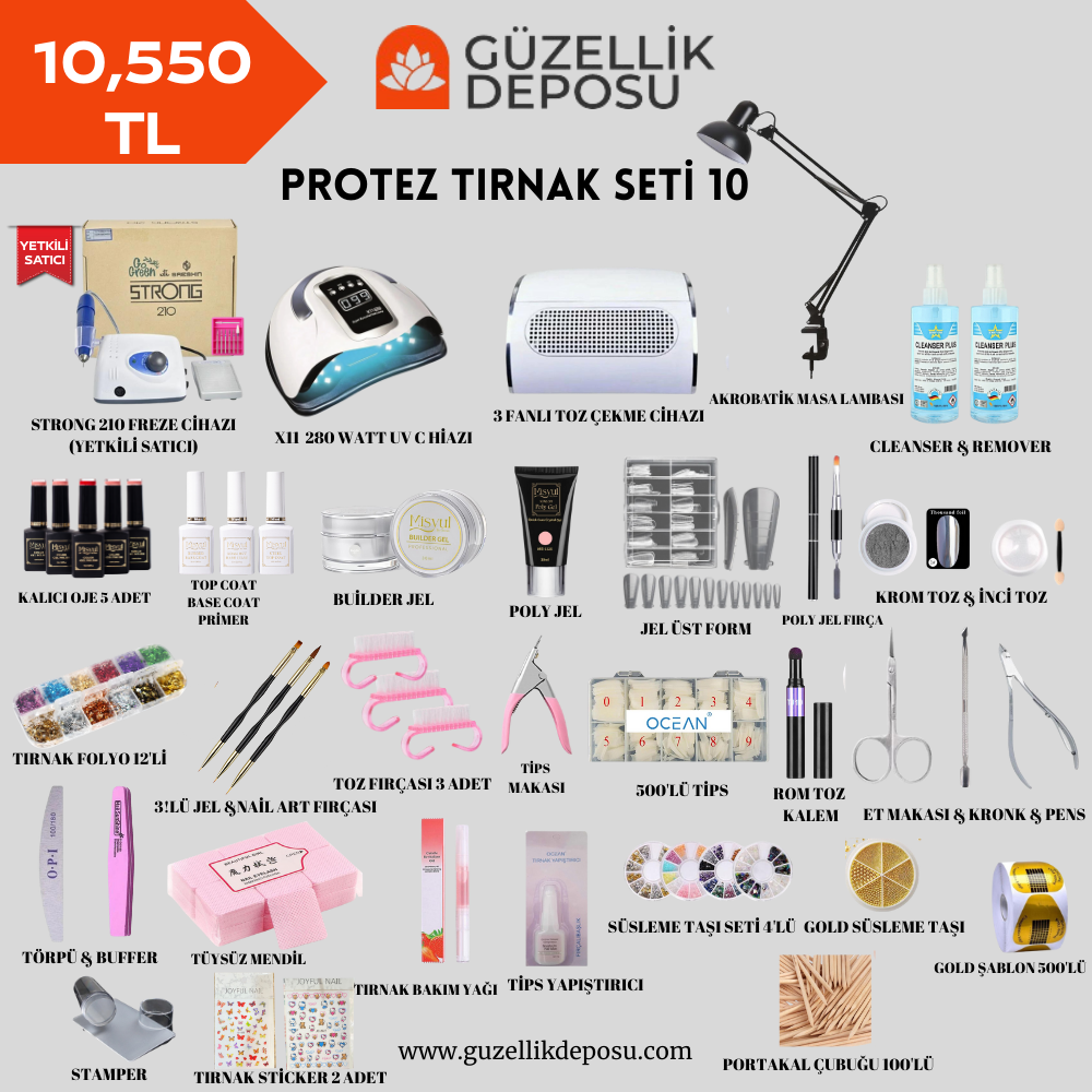 Yeni Başlayan En Kapsamlı Protez Tırnak Seti 10