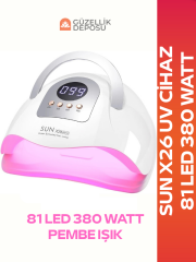 Sun x26 Uv Led Tırnak Cihazı 81 Led 380 Watt