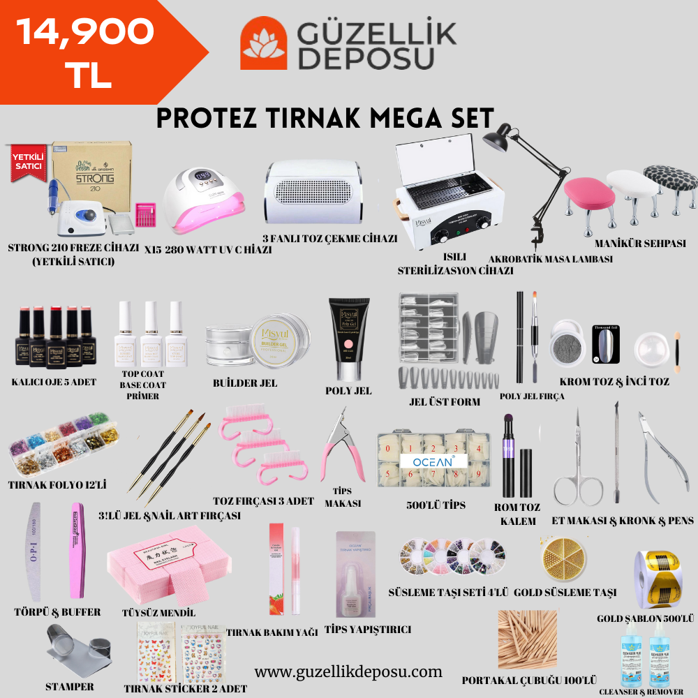Protez Tırnak Mega Seti