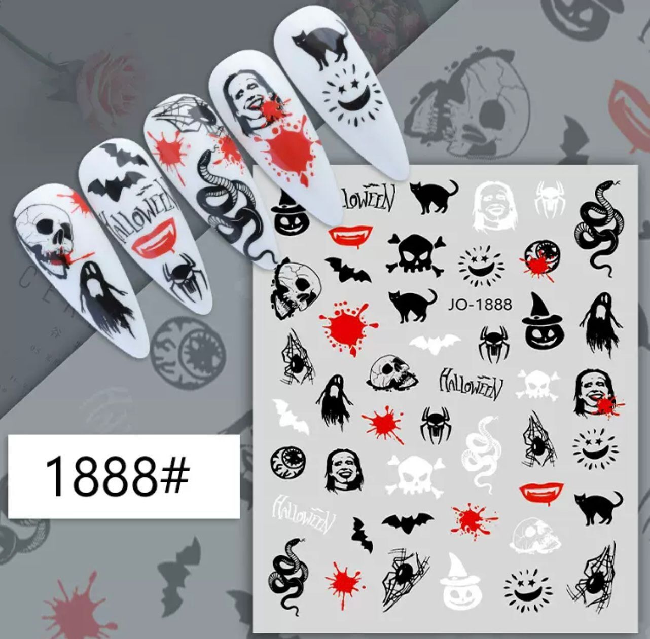 Halloween Tırnak Sticker 1888