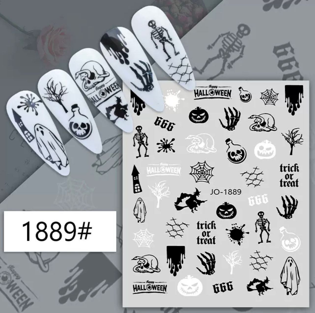 Halloween Tırnak Sticker 1889