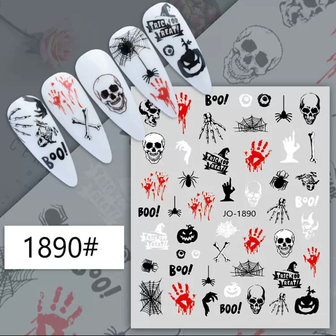 Halloween Tırnak Sticker 1890