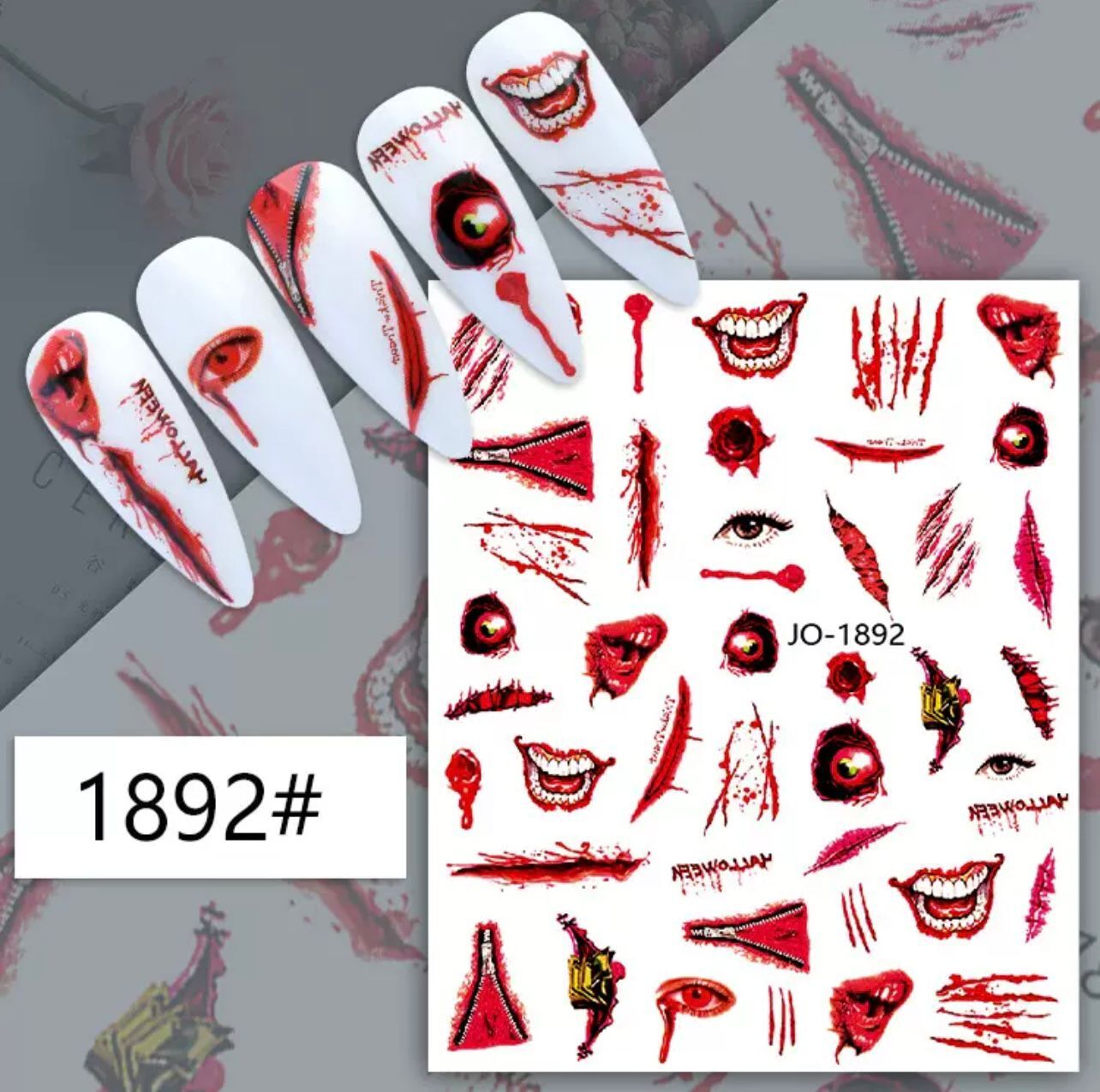 Halloween Tırnak Sticker 1892