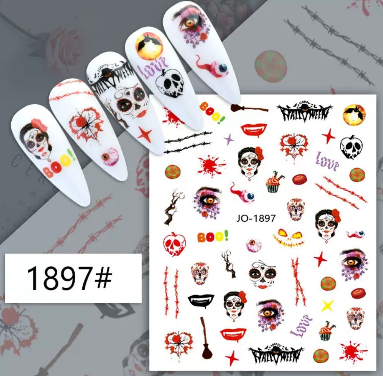 Halloween Tırnak Sticker 1897
