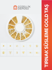 Gold Tırnak Süsleme Metal Taş Seti – Yıldız, İnci, Kabuk Desenli