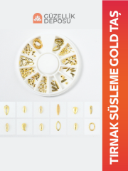Gold Yaprak Desenli Tırnak Süsleme Taşı Seti – Bitkisel ve Minimal Nail Art Aksesuarları