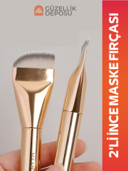2’li Profesyonel Maske & Fondöten Uygulama Fırçası – Yumuşak Kıl, Kolay Sürüm