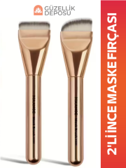 2’li Profesyonel Maske & Fondöten Uygulama Fırçası – Yumuşak Kıl, Kolay Sürüm