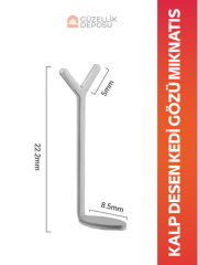 Kalp Desen Kedi Gözü Mıknatıs - Kedigözü Magnet