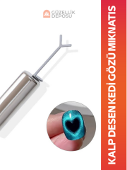 Kalp Desen Kedi Gözü Mıknatıs - Kedigözü Magnet