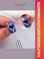 Kalp Desen Kedi Gözü Mıknatıs - Kedigözü Magnet