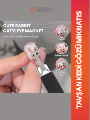 Tavşan Desen Kedi Gözü Mıknatıs - Kedigözü Magnet Kedigözü