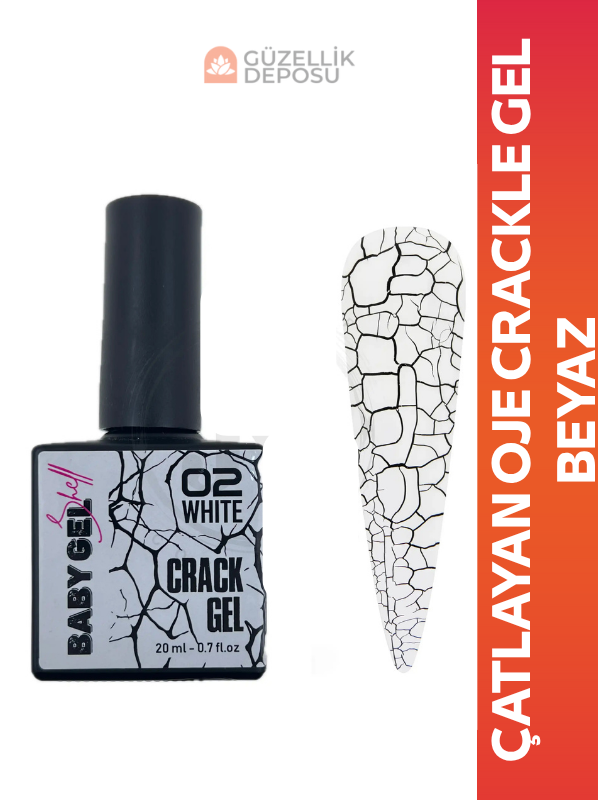 Çatlayan Kalıcı Oje 20 ml - Crackle Gel Polish Beyaz