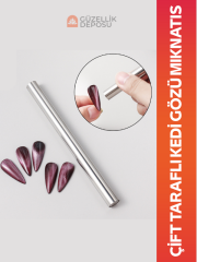 Çift Taraflı Kedi Gözü Mıknatısı | Cat Eye Jel Oje Manyetik Kedigözü