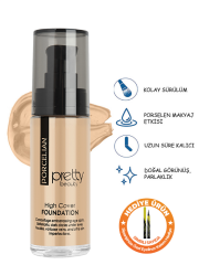 Yüksek Kapatıcı Etkili High Cover Porselen Fondöten No:3 Dark