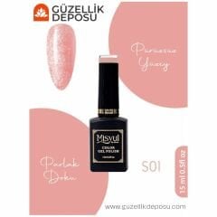 ﻿Misyul Nail Art Uv Led Simli Kalıcı Oje 15ml S01