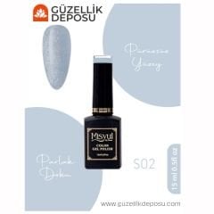 ﻿Misyul Nail Art Uv Led Simli Kalıcı Oje 15ml S02