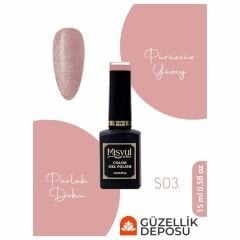 ﻿Misyul Nail Art Uv Led Simli Kalıcı Oje 15ml S03