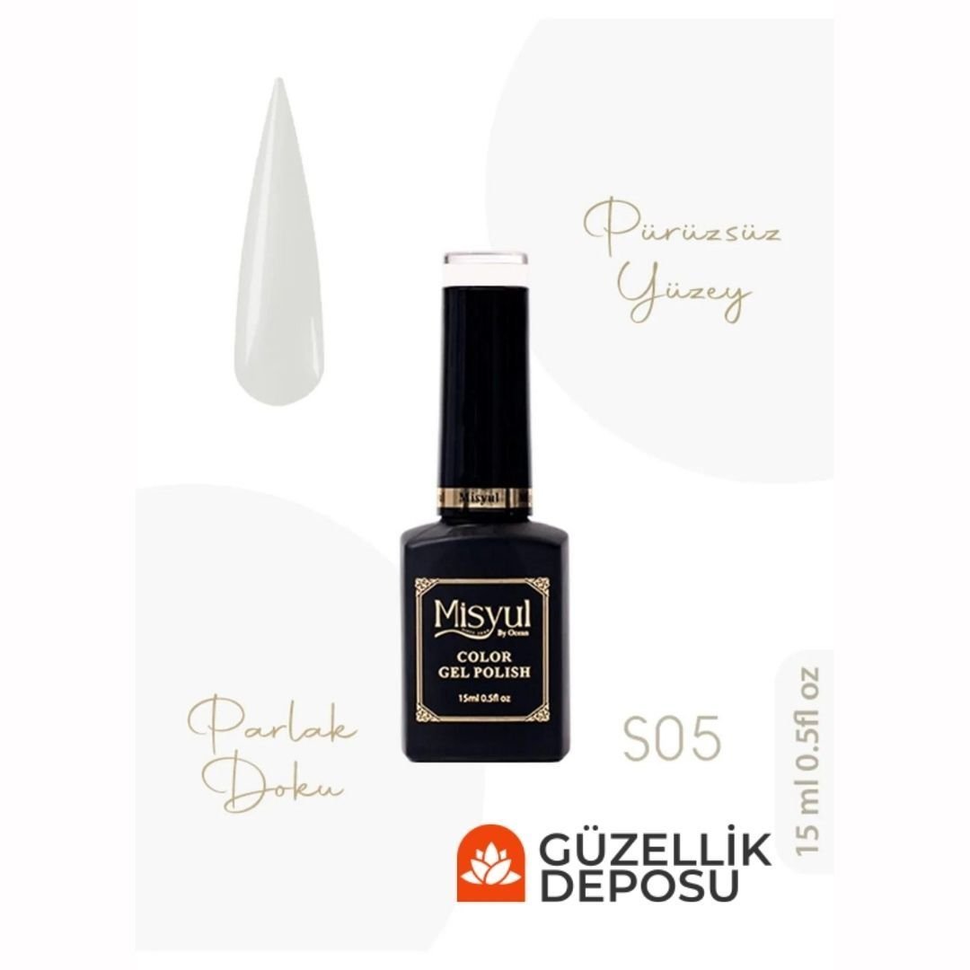 ﻿Misyul Nail Art Uv Led Simli Kalıcı Oje 15ml S05