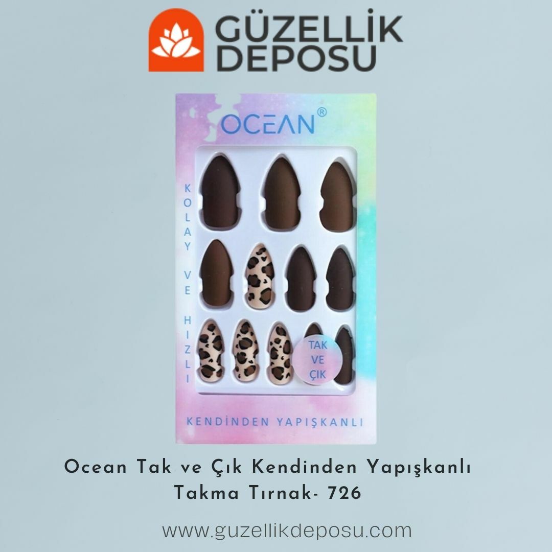 Ocean Takma Tırnak Tak Ve Çık Kendinden Yapışkanlı - 726