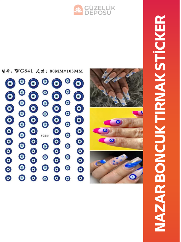 Nazar Boncuğu Tırnak Sticker