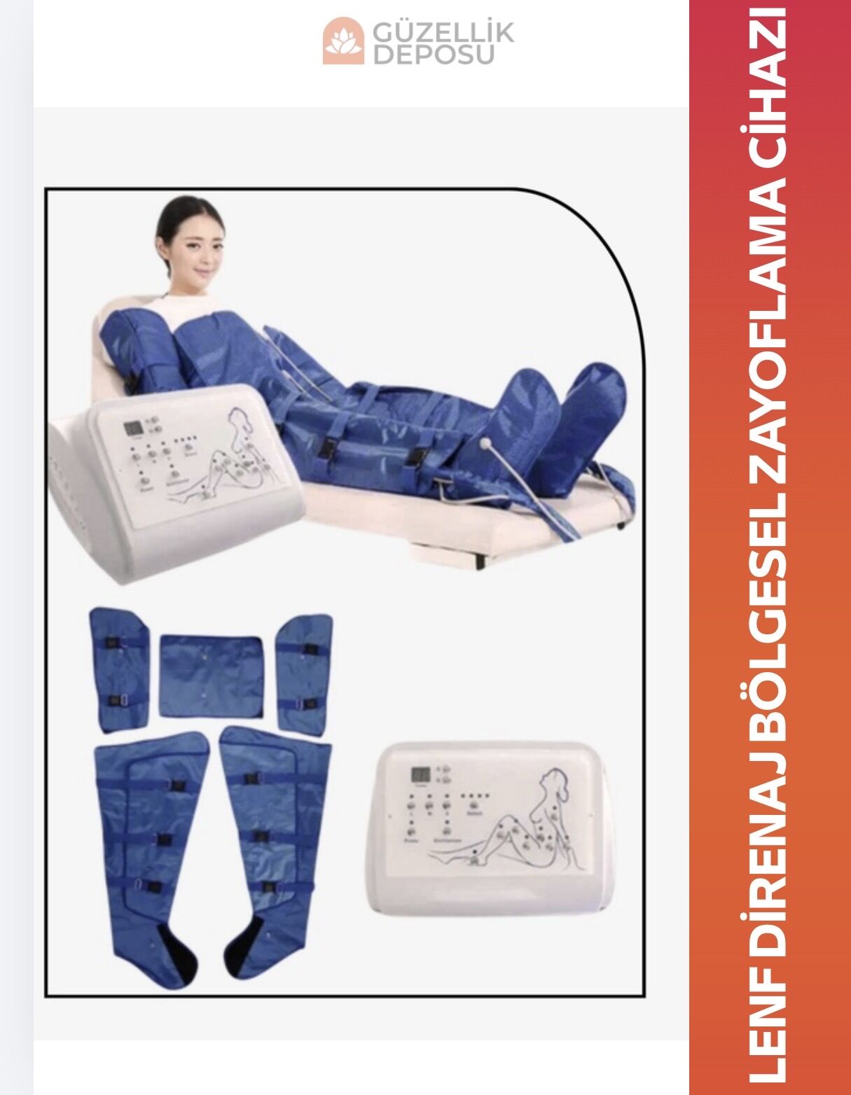 Lenf Drenaj Pressoterapi Cihazı – Profesyonel İnfrared Zayıflama ve Ödem Atma Sistemi | Tam Vücut Masaj Seti