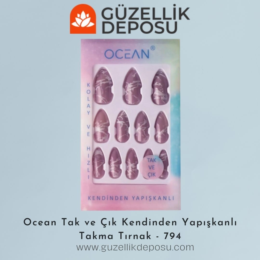 Ocean Takma Tırnak Tak Ve Çık Kendinden Yapışkanlı - 794