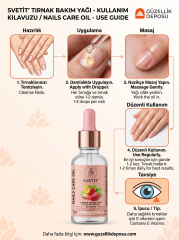 E Vitaminli Çilekli Tırnak Bakım Yağı 30 ml - Güçlendirici & Nemlendirici Tırnak Eti Yağı