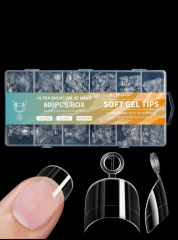 Soft Jel Tips Ultra Short - Kısa Oval French Uyumlu 600'lü Set