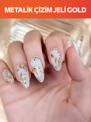 Protez Tırnak Metalik Çizim Jeli Gold (Paiting Jel)