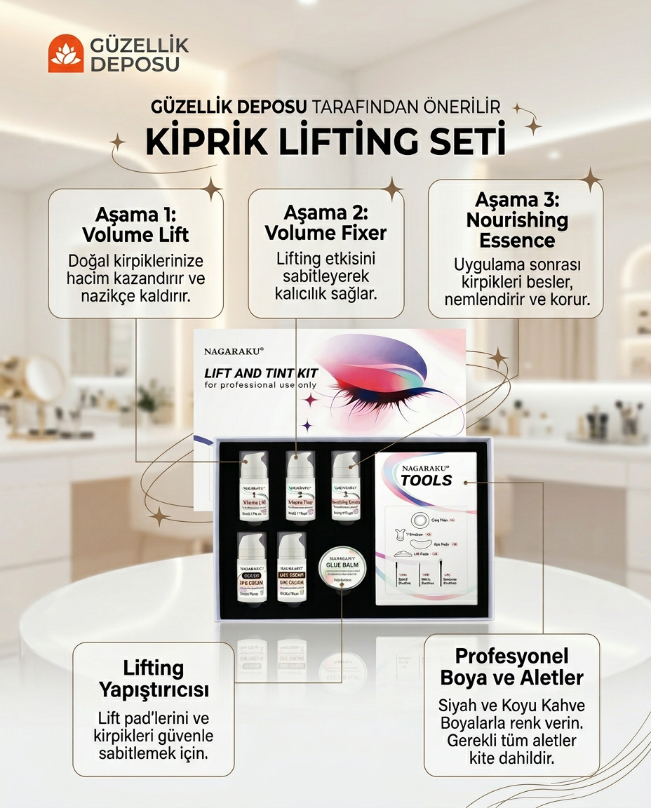 Nagaraku Kirpik Lifting ve Perma Seti