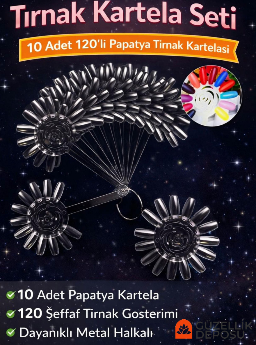 Kalıcı Oje Renk Kartelası Papatya Model 120'li
