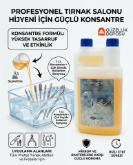 Microvem AF Konsantre Protez Tırnak Ve Manikür Aletleri Dezenfektanı 1 Lt (Sağlık Bakanlığı Onaylı)