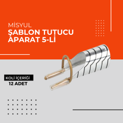 (Toptan) Şablon Tutucu Aparat 5-li 1 Paket (12 Adet)