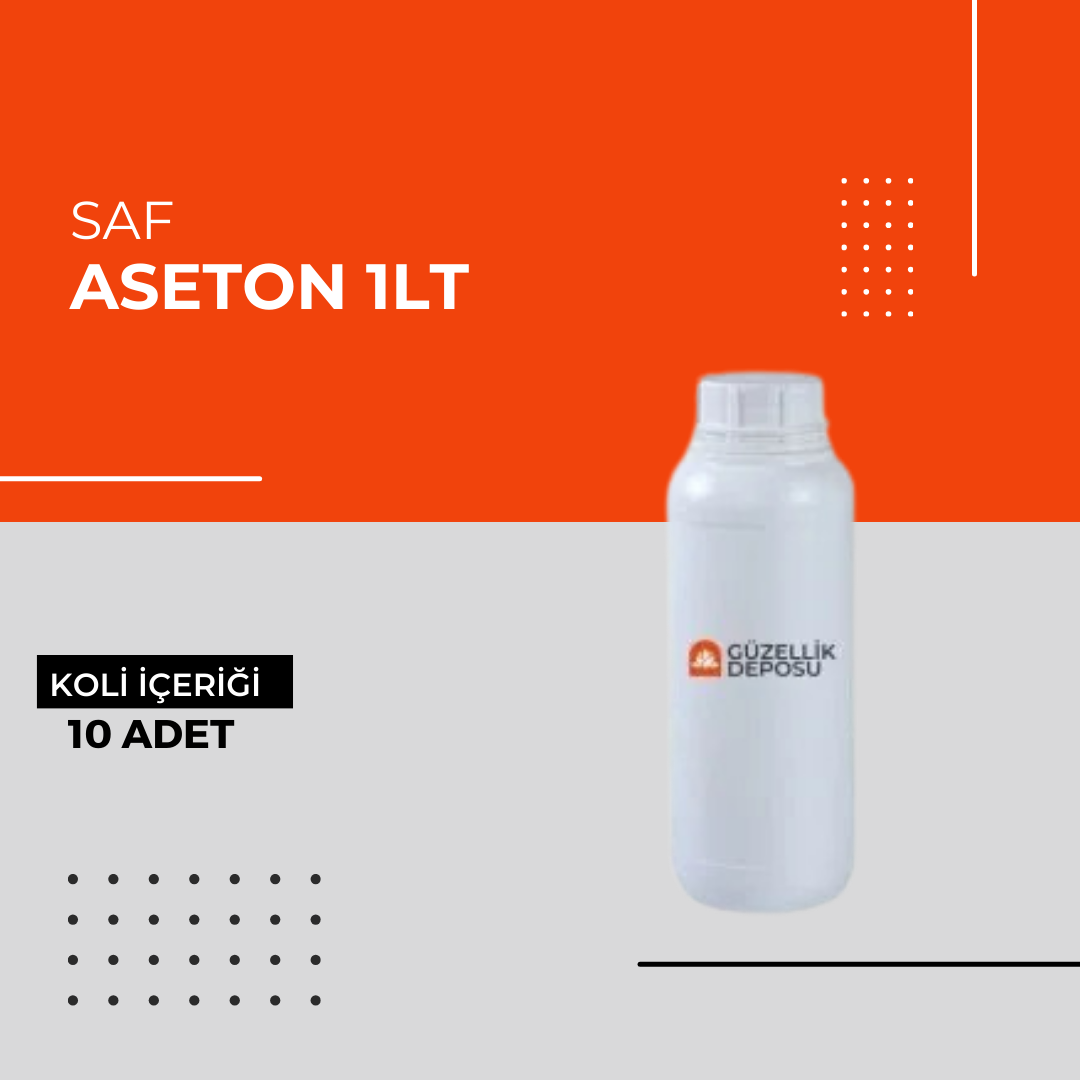 (Toptan) Saf Aseton 1LT 1 Koli (10 Adet)