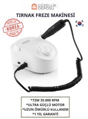 Micronx Profesyonel Tırnak Freze Makinesi 72W 35000 RPM - Ultra Güçlü Mikromotor Protez Tırnak Törpü Cihazı (1 Yıl Garantili - Kore Menşei)