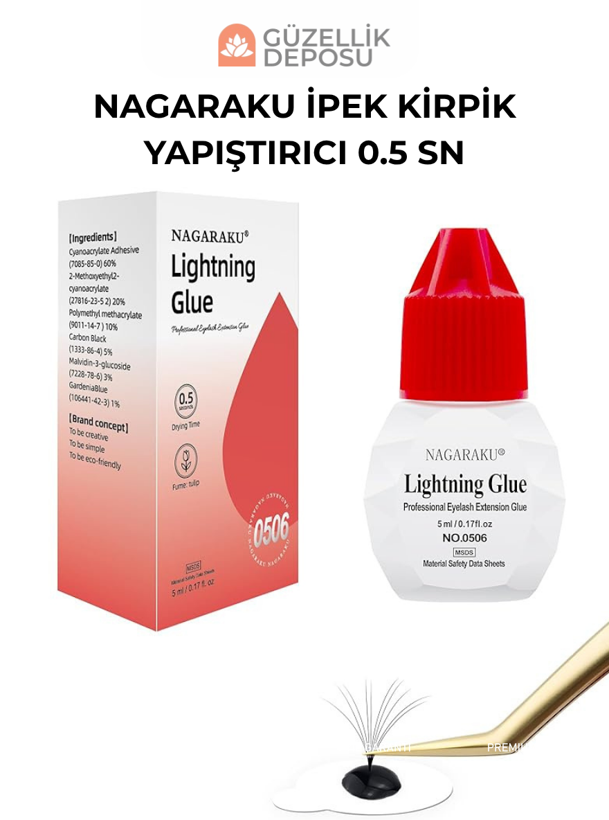 Nagaraku İpek Kirpik Yapıştırıcı 0.5 sn