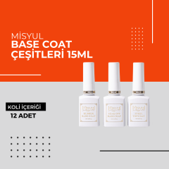 (Toptan) Misyul Base Coat Çeşitleri 15ml 1 Koli (12 Adet)